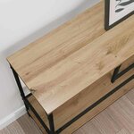 vidaXL Table console avec étagère chêne artisanal 100 x 30 x 75 cm