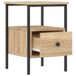 vidaXL Table de chevet chêne sonoma 34x36x50 cm bois d'ingénierie