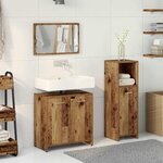 vidaXL Ensemble de meubles salle de bain 3 Pièces bois d'ingénierie