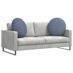 vidaXL Coussins de siège 2 Pièces Bleu Ø 60 cm Tissu en velours côtelé