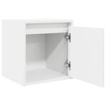 vidaXL Table de chevet murale blanc 38x34x40 cm