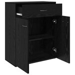 vidaXL Buffet avec tiroir Chêne noir 60 x 30 x 75 cm Bois d'ingénierie