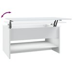 vidaXL Table basse Blanc 80x50x40 cm Bois d'ingénierie