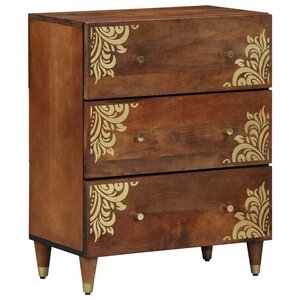 vidaXL Buffet Marron 60 x 33.5 x 75 cm Bois de manguier massif