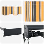vidaXL Auvent Multicolore 300 x 250 x 165 cm Polyester et Aluminium