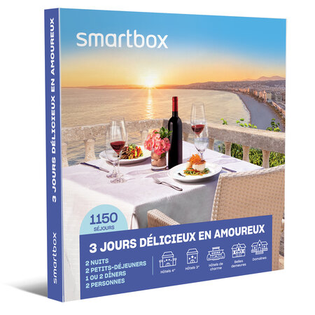 SMARTBOX - Coffret Cadeau 3 jours délicieux en amoureux -  Séjour