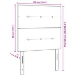 Tête de lit LED vidaXL Noir 100 cm Velours