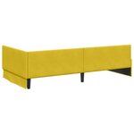 vidaXL Cadre de lit d'angle Jaune 90 cm x 190 cm tissu