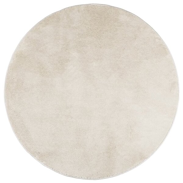vidaXL Tapis OVIEDO à poils courts beige Ø 80 cm