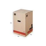 Pack and Move - Lot 30 Cartons Déménagement Premium - 40 X 40 X 60 Cm - Résistance 30 KG - Double Épaisseur - Poignées Renforcées - 2 Adhésifs Offerts