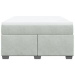 vidaXL Sommier à lattes de lit et matelas Gris clair 140x200cm Velours