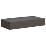 vidaXL Boîte de rangement avec fenêtre transparente Gris Tissu intissé