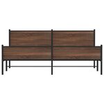 vidaXL Cadre de lit en métal sans matelas chêne marron 193x203 cm