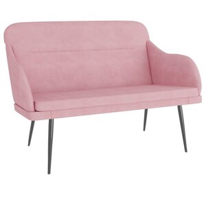 vidaXL Banc Rose 110x76x80 cm Velours