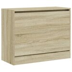 vidaXL Armoire à chaussures chêne sonoma 80x34x63 cm bois d'ingénierie