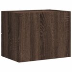 vidaXL Table de chevet murale chêne marron 45x30x35 cm