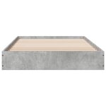 vidaXL Cadre de lit au sol Gris béton 80 x 200 cm Bois d'ingénierie