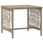vidaXL Chaise longue avec coussin 2 Pièces Beige 35 x 35 x 32cm polyrotin