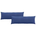 vidaXL Coussins de canapé 2 Pièces Bleu police 120 x 40 cm