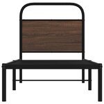 vidaXL Cadre de lit sans matelas 75x190cm chêne marron bois ingénierie