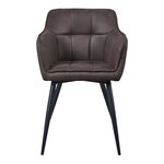 Chaise de salle à manger velours 81 x 57 x 53 cm marron foncé 03_0009203