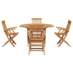 vidaXL Ensemble de salle à manger pour jardin 5 Pièces Marron