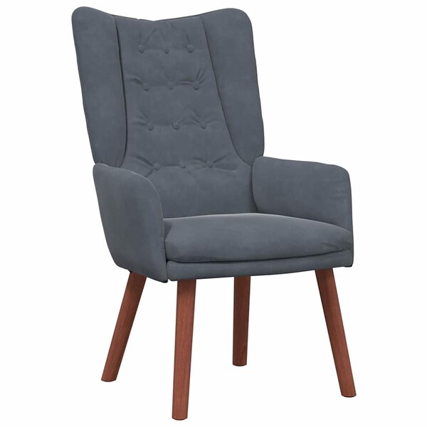 vidaXL Fauteuil relaxant Gris foncé 63 x 67 x 94 cm Velours