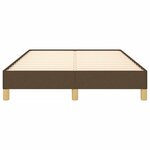 vidaXL Cadre de lit sans matelas marron foncé 120x190 cm tissu