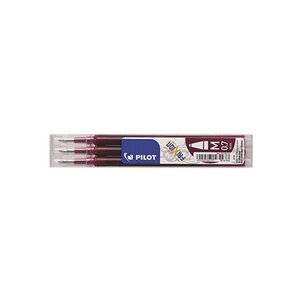 Lot de 3 Recharges roller FRIXION BALL BLS-FR7 pointe moyenne bordeaux PILOT