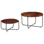 vidaXL Ensemble de table basse 2 Pièces Bois massif 60x35 cm