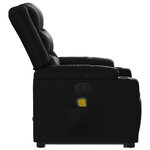 vidaXL Fauteuil inclinable de massage Noir Similicuir