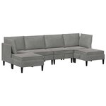 vidaXL Ensemble de meubles pour le salon 6 pc Gris clair Velours
