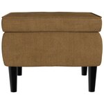 vidaXL Fauteuil à oreilles avec tabouret marron velours
