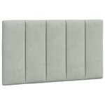 vidaXL Cadre de lit avec tête de lit Gris clair 90x190 cm Velours