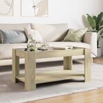 vidaXL Table basse avec LED chêne sonoma 93x53x45 cm bois d'ingénierie