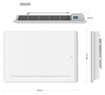 Radiateur électrique fixe en céramique à chaleur douce leia 2000w blanc - programmable - ecran lcd - détecteur de présence - voltman