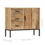 vidaXL Buffet 88x30x71 cm Bois de manguier massif
