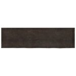vidaXL Dessus de table marron foncé bois chêne massif traité