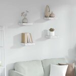 vidaXL Étagère Murale 4 Pièces Marbre blanc 23 x 23 5 x 4 cm