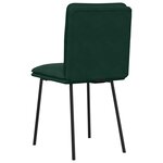 vidaXL Chaises à manger lot de 2 Vert foncé Velours