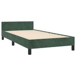 vidaXL Cadre de lit avec tête de lit Vert foncé 80x200 cm Velours