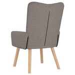 Fauteuil relaxant vidaXL en tissu taupe