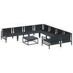 vidaXL Ensemble de canapé de jardin 9 Pièces Anthracite Acier