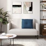 vidaXL Coussin de Dos Bleu 60 x 19 x 50 cm tissu