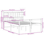 vidaXL Lit bibliothèque sans matelas cire marron 160x200 cm pin massif