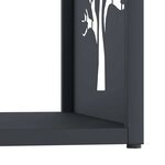 vidaXL Portant de bois chauffage anthracite 40x40x40 cm