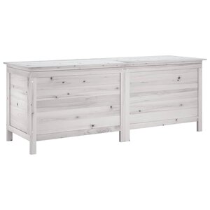 vidaXL Boîte de rangement jardin blanc 150x50x56 5cm bois massif sapin