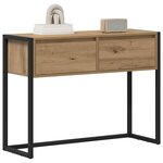 vidaXL Table d'appoint avec tiroir Chêne artisan 100 x 36 x 75 cm