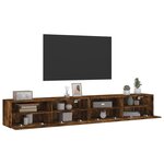 vidaXL Meubles TV muraux 2Pièces chêne fumé 100x30x30cm bois d'ingénierie