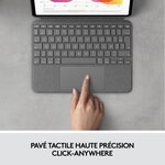 Clavier et étui - tablette - logitech - combo touch ipad air 4th gen - apple